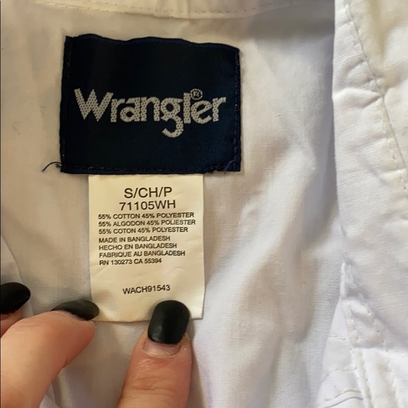 White wrangle button down size small - Picture 3 of 5
